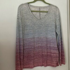 T by Talbots ombré pattern long sleeve top. Size L